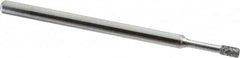 Strauss - 0.157" Head Thickness CBN Grinding Pin - 1/8" Shank Diam x 2" Shank Length, Medium Grade, 80 Grit - Benchmark Tooling