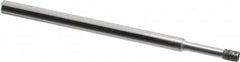 Strauss - 0.157" Head Thickness CBN Grinding Pin - 1/8" Shank Diam x 2" Shank Length, Medium Grade, 80 Grit - Benchmark Tooling