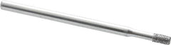 Strauss - 0.11" Head Diam x 0.157" Head Thickness CBN Grinding Pin - 1/8" Shank Diam x 2" Shank Length, Medium Grade, 80 Grit - Benchmark Tooling