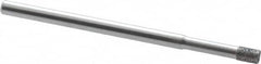 Strauss - 1/8" Head Diam x 0.157" Head Thickness CBN Grinding Pin - 1/8" Shank Diam x 2" Shank Length, Fine Grade, 120 Grit - Benchmark Tooling