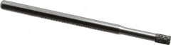 Strauss - 1/8" Head Diam x 0.157" Head Thickness CBN Grinding Pin - 1/8" Shank Diam x 2" Shank Length, Medium Grade, 80 Grit - Benchmark Tooling