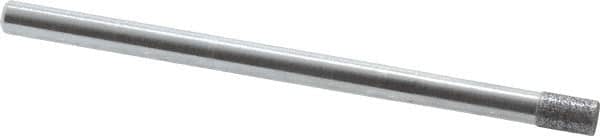 Strauss - 1/8" Head Diam x 0.197" Head Thickness CBN Grinding Pin - 1/8" Shank Diam x 2" Shank Length, (170 Mesh Grit) - Benchmark Tooling