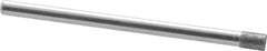 Strauss - 0.14" Head Diam x 0.197" Head Thickness CBN Grinding Pin - 1/8" Shank Diam x 2" Shank Length, (170 Mesh Grit) - Benchmark Tooling