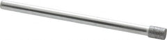 Strauss - 0.157" Head Diam x 0.197" Head Thickness CBN Grinding Pin - 1/8" Shank Diam x 2" Shank Length, (170 Mesh Grit) - Benchmark Tooling