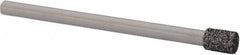 Strauss - 0.177" Head Diam x 1/4" Head Thickness CBN Grinding Pin - 1/8" Shank Diam x 2" Shank Length, Medium Grade, 80 Grit - Benchmark Tooling