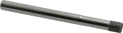 Strauss - 1/4" Head Diam x 0.276" Head Thickness CBN Grinding Pin - 1/4" Shank Diam x 3" Shank Length, Medium Grade, 80 Grit - Benchmark Tooling