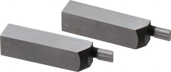 SPI - 1.58 Inch Overall Length, 0.315 Inch Jaw Thickness, 0.1 Inch Radius, Gage Block Cylindrical Jaws - Radius 0.00003 Inch, Pair 0.00004 Inch Accuracy, Sold As Pair, For Use with Rectangular Gage Blocks, 2 Pieces - Benchmark Tooling