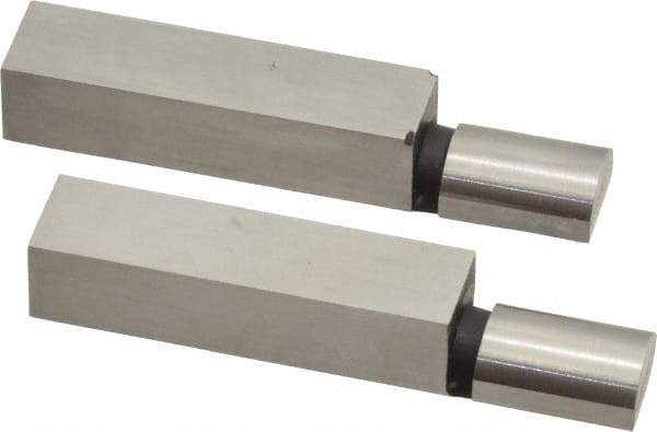 SPI - 1.965 Inch Overall Length, 0.315 Inch Jaw Thickness, 0.2 Inch Radius, Gage Block Cylindrical Jaws - Radius 0.00003 Inch, Pair 0.00004 Inch Accuracy, Sold As Pair, For Use with Rectangular Gage Blocks, 2 Pieces - Benchmark Tooling