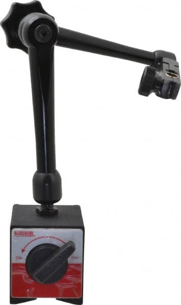 SPI - 180 Lb Magnetic Force, Fine Adjustment Indicator Positioner & Holder with Base - Articulated Arm, Rectangular Base, 2.17" Base Height, 2.36" Base Length, 2" Base Width - Benchmark Tooling
