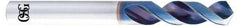 OSG - 0.3677" 120° Spiral Flute Vanadium High Speed Steel Screw Machine Drill Bit - Right Hand Cut, 40mm Flute Length, 90mm OAL, Faceted Point, Straight Shank - Benchmark Tooling