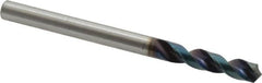 OSG - 4mm 130° Spiral Flute Vanadium High Speed Steel Screw Machine Drill Bit - WD1 Finish, Right Hand Cut, 22mm Flute Length, 54mm OAL, Faceted Point, Straight Shank - Benchmark Tooling