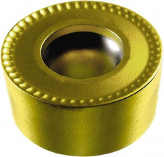 Sandvik Coromant - RCMT0602M0 RCMT Grade S05F Carbide Turning Insert - TiCN/Al2O3/TiN Finish, Round, 1/4" Inscr Circle, 3/32" Thick - Benchmark Tooling