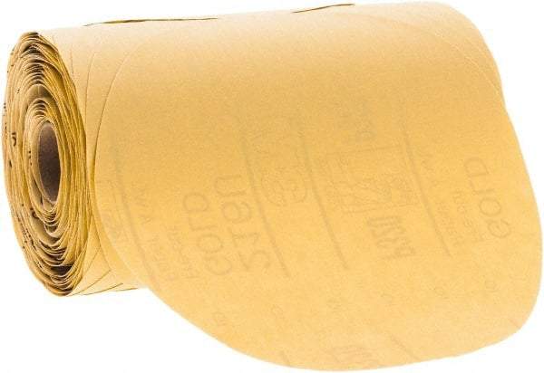 3M - Adhesive PSA Disc - Extra Fine Grade, Gold, Paper Backing, Flexible, Use with Random Orbital Sanders - Benchmark Tooling