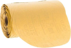 3M - Adhesive PSA Disc - Extra Fine Grade, Gold, Paper Backing, Flexible, Use with Random Orbital Sanders - Benchmark Tooling