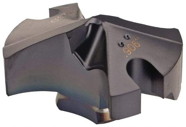 Iscar - Series IDI-SG, 0.906" Diam Grade IC908 140° Replaceable Drill Tip - Carbide, TiAlN Finish - Benchmark Tooling