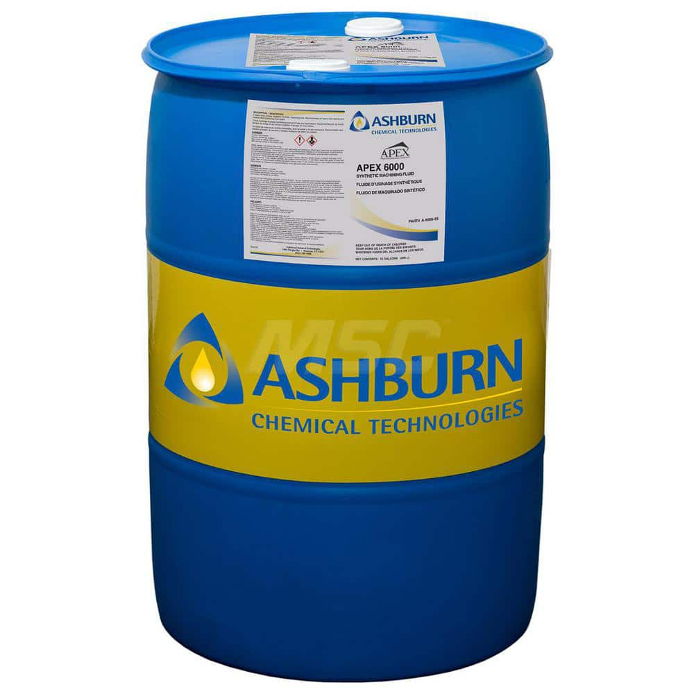 Cutting & Grinding Fluid: 55 gal Drum Use on Ferrous Metal & Non-Ferrous Metal, Blue