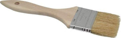 Premier Paint Roller - 2" Flat Hog Chip Brush - 1-3/4" Bristle Length, 5" Wood Dowel Handle - Benchmark Tooling