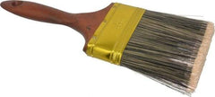 Premier Paint Roller - 4" Flat Synthetic Varnish Brush - 3-1/2" Bristle Length, 6" Wood Handle - Benchmark Tooling