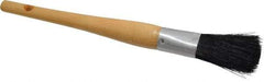 Premier Paint Roller - 3/4" Oval Hog Sash Brush - 2-1/2" Bristle Length, 8" Wood Handle - Benchmark Tooling