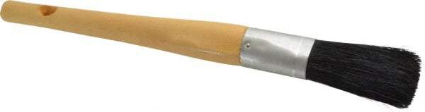 Premier Paint Roller - 1" Oval Hog Sash Brush - 2-3/4" Bristle Length, 8" Wood Handle - Benchmark Tooling