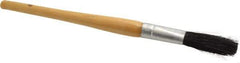 Premier Paint Roller - 1/4" Oval Hog Sash Brush - 1-3/4" Bristle Length, 5" Wood Handle - Benchmark Tooling