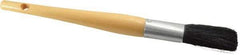 Premier Paint Roller - 1/2" Oval Hog Sash Brush - 2-1/4" Bristle Length, 6" Wood Handle - Benchmark Tooling