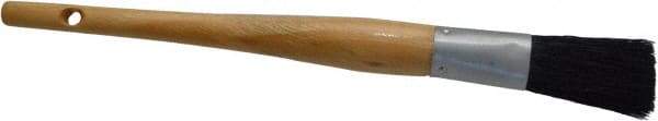 Premier Paint Roller - 5/8" Oval Hog Sash Brush - 2-1/4" Bristle Length, 6" Wood Handle - Benchmark Tooling