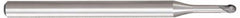 OSG - 2mm Diam, 1.6mm LOC, 2 Flute Solid Carbide Ball End Mill - WXL Finish, Single End, 75mm OAL, 4mm Shank Diam, Spiral Flute - Benchmark Tooling