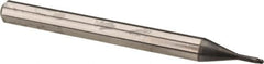 OSG - 1mm Diam, 0.8mm LOC, 2 Flute Solid Carbide Ball End Mill - WXL Finish, Single End, 45mm OAL, 4mm Shank Diam, Spiral Flute - Benchmark Tooling