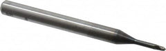 OSG - 1.5mm Diam, 1.2mm LOC, 2 Flute Solid Carbide Ball End Mill - WXL Finish, Single End, 45mm OAL, 4mm Shank Diam, Spiral Flute - Benchmark Tooling