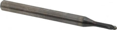 OSG - 2mm Diam, 1.6mm LOC, 2 Flute Solid Carbide Ball End Mill - WXL Finish, Single End, 45mm OAL, 4mm Shank Diam, Spiral Flute - Benchmark Tooling