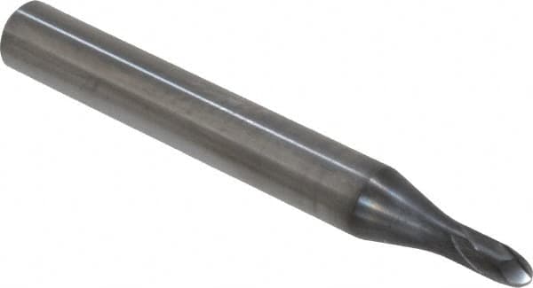 OSG - 3mm Diam, 2.4mm LOC, 2 Flute Solid Carbide Ball End Mill - WXL Finish, Single End, 50mm OAL, 6mm Shank Diam, Spiral Flute - Benchmark Tooling