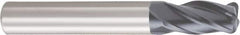 OSG - 1/4", 4 Flute, Single End, Solid Carbide, 0.045" Corner Radius End Mill - 2-1/2" OAL, 30° Helix, Right Hand Flute, 3/4" LOC, Right Hand Cut - Benchmark Tooling