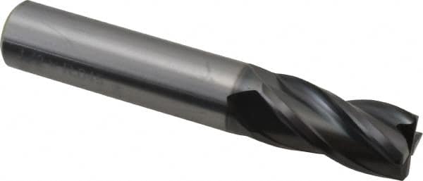 OSG - 1/2", 4 Flute, Single End, Solid Carbide, 0.045" Corner Radius End Mill - 3" OAL, 30° Helix, Right Hand Flute, 1" LOC, Right Hand Cut - Benchmark Tooling