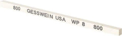 Made in USA - 800 Grit Aluminum Oxide Square Polishing Stone - Super Fine Grade, 5/32" Wide x 4" Long x 5/32" Thick - Benchmark Tooling
