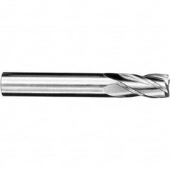 Square End Mill: 1/4'' Dia, 3/4'' LOC, 1/4'' Shank Dia, 2-1/2'' OAL, 4 Flutes, Solid Carbide Single End, Diamond Finish, Spiral Flute, Centercutting, RH Cut, RH Flute, Series 1-TD