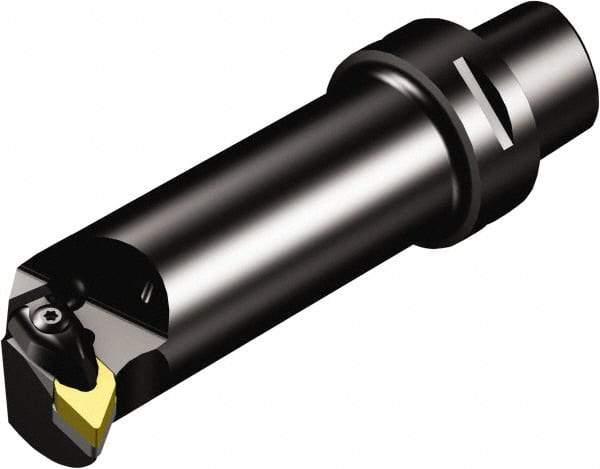 Sandvik Coromant - Left Hand Cut, Size C4, DNMG 332 Insert Compatiblity, Modular Turning & Profiling Cutting Unit Head - 17mm Ctr to Cutting Edge, 90mm Head Length, Through Coolant, Series T-Max P - Benchmark Tooling