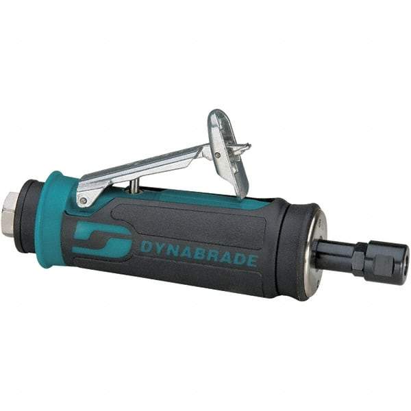 Dynabrade - 1/4" Collet, Straight Handle, Air Angle Die Grinder - 30,000 RPM, Rear Exhaust, 27 CFM, 0.4 hp, 90 psi, 1/4 NPT Inlet - Benchmark Tooling