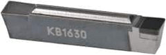 Kennametal - 0300A4 S02025ST Grade KB1630, 0.118" Cutting Width PCBN Grooving & Turning Insert - 0.098" Max Depth of Cut, Neutral, 0.016" Corner Radius, Uncoated - Benchmark Tooling