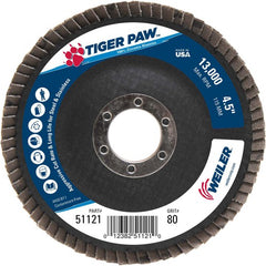 ‎4-1/2″ Tiger Paw Abrasive Flap Disc, Angled, Phenolic Backing, 80Z, 7/8″ Arbor Hole - Benchmark Tooling