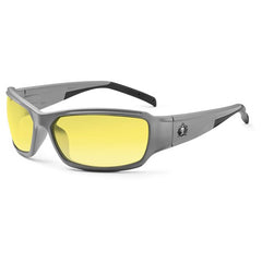 Thor Yellow Lens Matte Gray Safety Glasses - Benchmark Tooling
