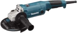 Makita - 6" Wheel Diam, 10,000 RPM, Corded Angle & Disc Grinder - 5/8-11 Spindle, 120 Volts, 10.5 Amps - Benchmark Tooling