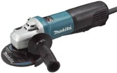 Makita - 5" Wheel Diam, 11,500 RPM, Corded Angle & Disc Grinder - 5/8-11 Spindle, 120 Volts, 13 Amps - Benchmark Tooling