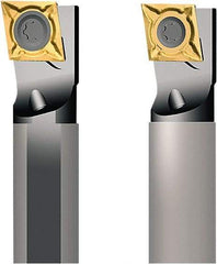 Seco - 22mm Min Bore Diam, 180mm OAL, 16mm Shank Diam, A-SCFC Indexable Boring Bar - 22mm Max Bore Depth, CC.. 09T3.. Insert, Screw Holding Method - Benchmark Tooling