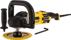 DeWALT - 7" Pad Diam, 600 & 3,500 RPM, Handheld Electric Polisher - 5/8-11" Spindle Thread, 12 Amps, 115 Volts - Benchmark Tooling