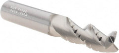 SGS - 1/2" Diam, 1-1/4" LOC, 3 Flute Solid Carbide 0.03" Corner Radius Roughing End Mill - TiB2 Finish, 3-1/4" OAL, 1/2" Shank Diam, Single End, Centercutting, 38° Helix - Benchmark Tooling