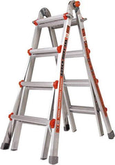 Little Giant Ladder - 14 Steps, 15' High, Type IAA Rating, Aluminum Multi-Use Ladder - 375 Lb Load Capacity, 21" Base Width - Benchmark Tooling