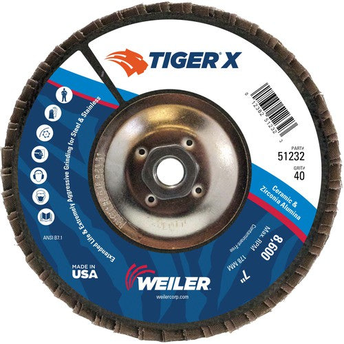 7 × 5/8-11 ARBOR 40X FLAP DISC - Benchmark Tooling