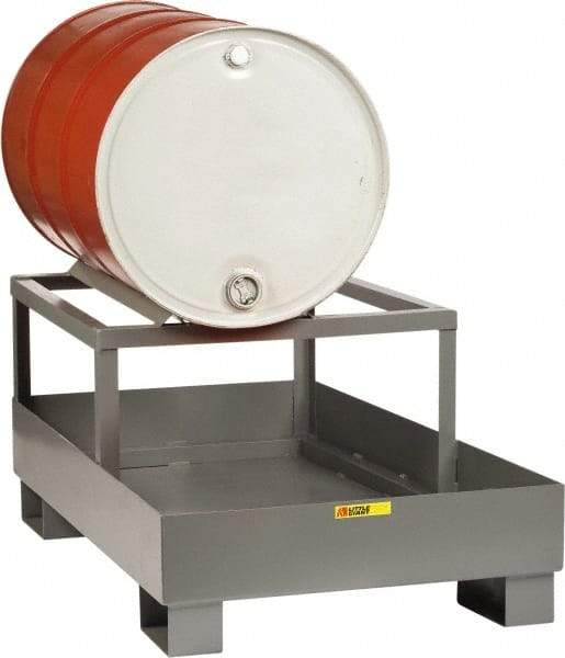 Little Giant - 33 Gal Sump, 1 Drum, Steel Drum Rack - 51" Long x 26" Wide x 22" High - Benchmark Tooling