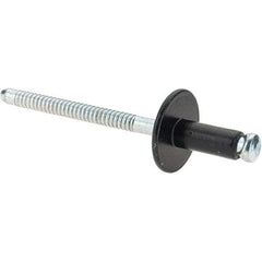 Made in USA - Aluminum Peel Blind Rivet - Aluminum Mandrel, 0.046" to 0.0203" Grip, 3/16" Head Diam, - Benchmark Tooling